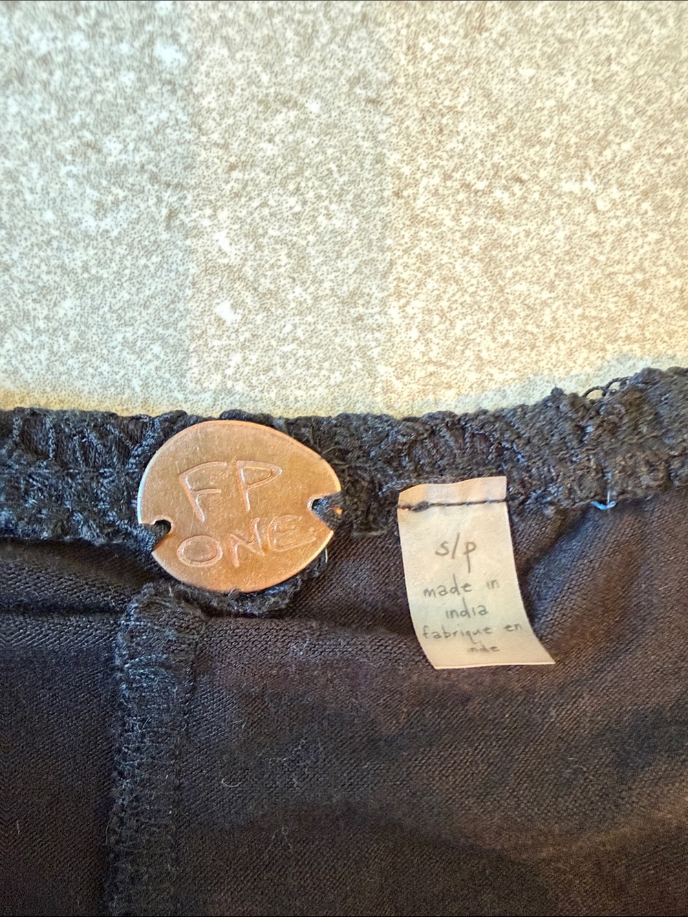 Free people set black Lace Strapless Crop Top and High-Waist Shorts size small - Picture 4 of 8